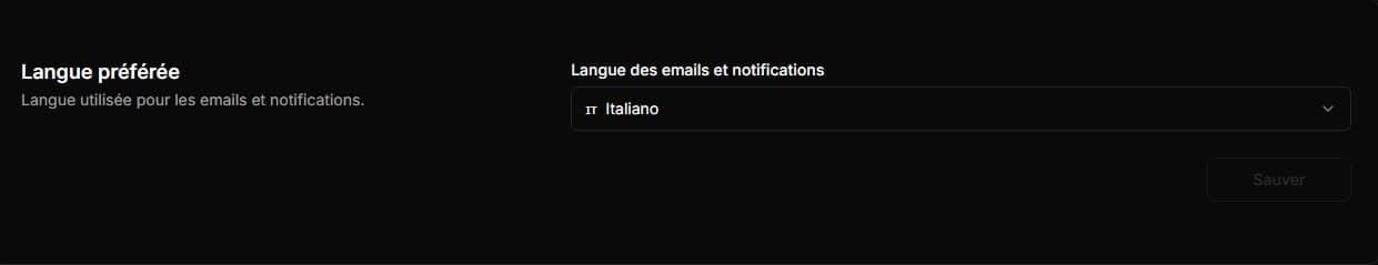 Gestion des langues