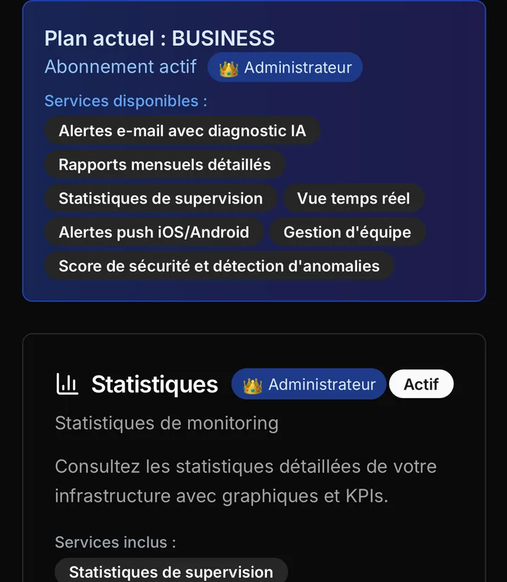 Tableau de bord